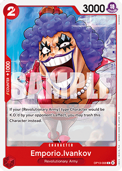 (008) One Piece TCG OP13: Carrying on his Will Single: Emporio.Ivankov (OP13-008) Common