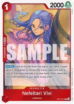 (012) One Piece TCG OP13: Carrying on his Will Single: Nefeltari Vivi (OP13-012) Rare