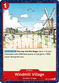 (022) One Piece TCG OP13: Carrying on his Will Single: Windmill Village (OP13-022) Common