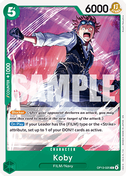 (025) One Piece TCG OP13: Carrying on his Will Single: Koby (OP13-025) Common