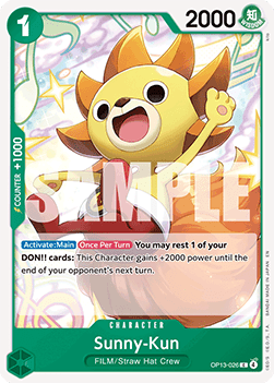 (026) One Piece TCG OP13: Carrying on his Will Single: Sunny-Kun (OP13-026) Common