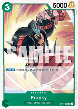 (033) One Piece TCG OP13: Carrying on his Will Single: Franky (OP13-033) Common