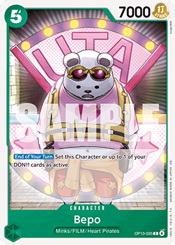 (035) One Piece TCG OP13: Carrying on his Will Single: Bepo (OP13-035) Common