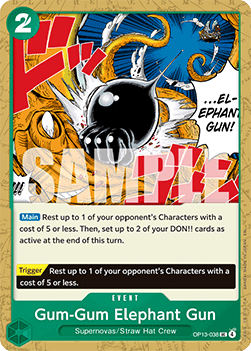 (038) One Piece TCG OP13: Carrying on his Will Single: Gum-Gum Elephant Gun (OP13-038) Uncommon