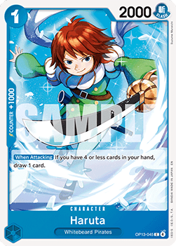 (045) One Piece TCG OP13: Carrying on his Will Single: Haruta (OP13-045) Common