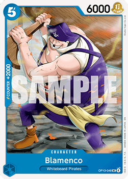 (048) One Piece TCG OP13: Carrying on his Will Single: Blamenco (OP13-048) Uncommon