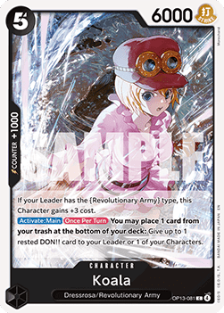 (081) One Piece TCG OP13: Carrying on his Will Single: Koala (OP13-081) Common