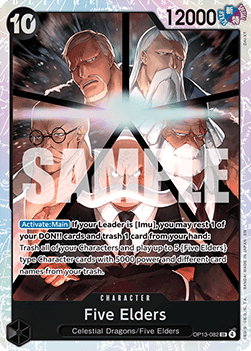 (082) One Piece TCG OP13: Carrying on his Will Single: Five Elders (OP13-082) (V.1) Super Rare
