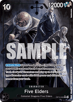 (082) One Piece TCG OP13: Carrying on his Will Single: Five Elders (OP13-082) (V.2) Alternate Art