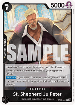 (084) One Piece TCG OP13: Carrying on his Will Single: St. Shepherd Ju Peter (OP13-084) (V.1) Rare