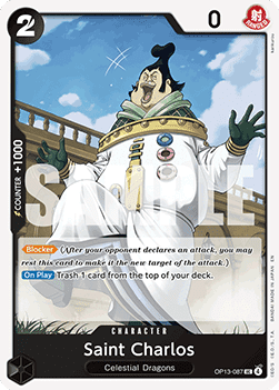 (087) One Piece TCG OP13: Carrying on his Will Single: Saint Charlos (OP13-087) Uncommon