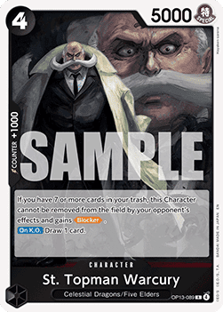 (089) One Piece TCG OP13: Carrying on his Will Single: St. Topman Warcury (OP13-089) (V.1) Rare