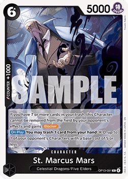 (091) One Piece TCG OP13: Carrying on his Will Single: St. Marcus Mars (OP13-091) (V.1) Rare