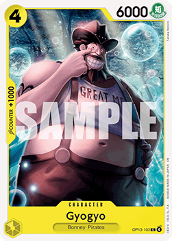 (103) One Piece TCG OP13: Carrying on his Will Single: Gyogyo (OP13-103) Common