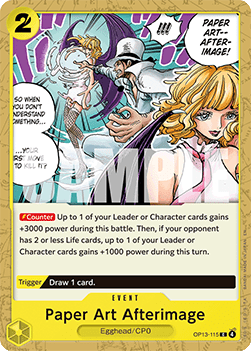 (115) One Piece TCG OP13: Carrying on his Will Single: Paper Art Afterimage (OP13-115) Common