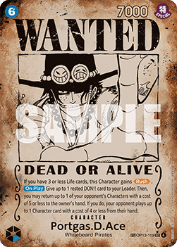 (119) One Piece TCG OP13: Carrying on his Will Single: Portgas.D.Ace (OP13-119) (V.3) Special Rare