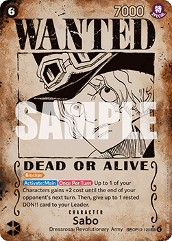 (120) One Piece TCG OP13: Carrying on his Will Single: Sabo (OP13-120) (V.3) Special Rare