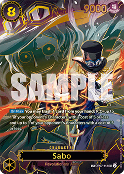 (OP07-118) One Piece TCG OP13: Carrying on his Will Single: Sabo (OP07-118) Special Rare