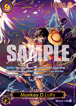 (OP09-119) One Piece TCG OP13: Carrying on his Will Single: Monkey.D.Luffy (OP09-119) Special Rare