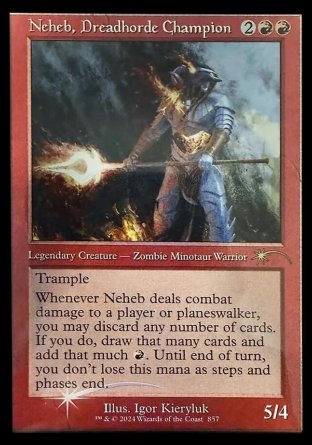 (857) Magic The Gathering Secret Lair Drop Series Single: Neheb, Dreadhorde Champion Holo Rare
