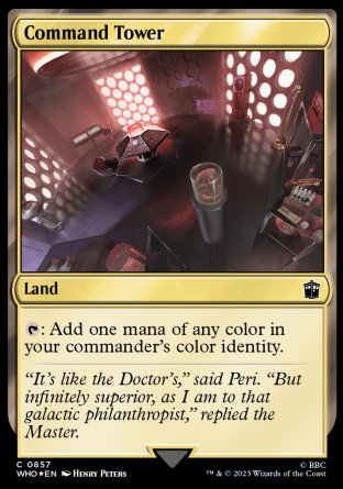 (857) Magic The Gathering Universes Beyond: Doctor Who: Extras Single: Command Tower (V.4) Holo Common