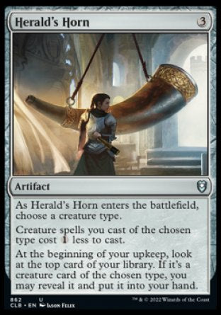 (862) Magic The Gathering Commander Legends: Battle for Baldur's Gate: Extras Single: Herald's Horn Uncommon