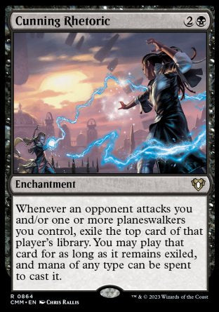 (864) Magic The Gathering Commander Masters: Extras Single: Cunning Rhetoric Rare