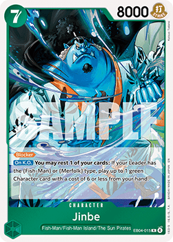 (EB04-015) One Piece TCG The Azure Sea's Seven Single: Jinbe (EB04-015) Rare