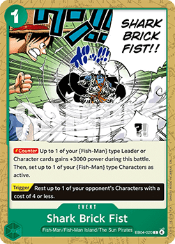 (EB04-020) One Piece TCG The Azure Sea's Seven Single: Shark Brick Fist (EB04-020) Common