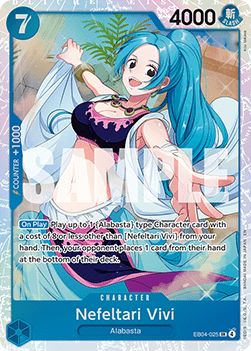 (EB04-025) One Piece TCG The Azure Sea's Seven Single: Nefeltari Vivi (EB04-025) (V.1) Super Rare