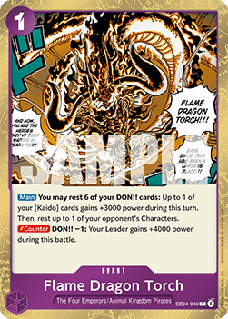 (EB04-040) One Piece TCG The Azure Sea's Seven Single: Flame Dragon Torch (EB04-040) Rare