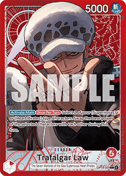 (001) One Piece TCG The Azure Sea's Seven Single: Trafalgar Law (OP14-001) (V.2) Alternate Art