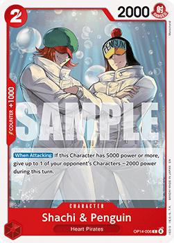 (006) One Piece TCG The Azure Sea's Seven Single: Shachi & Penguin (OP14-006) Common