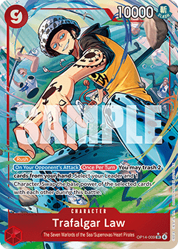 (009) One Piece TCG The Azure Sea's Seven Single: Trafalgar Law (OP14-009) (V.2) Alternate Art