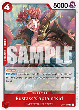 (014) One Piece TCG The Azure Sea's Seven Single: EustassCaptainKid (OP14-014) Rare