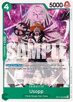 (022) One Piece TCG The Azure Sea's Seven Single: Usopp (OP14-022) Uncommon
