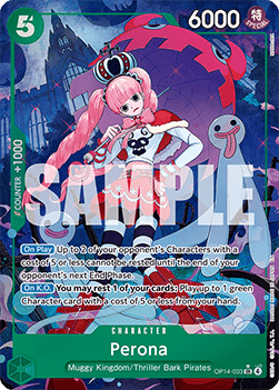 (033) One Piece TCG The Azure Sea's Seven Single: Perona (OP14-033) (V.2) Alternate Art