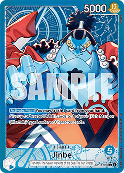 (040) One Piece TCG The Azure Sea's Seven Single: Jinbe (OP14-040) (V.2) Alternate Art