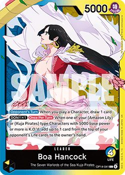 (041) One Piece TCG The Azure Sea's Seven Single: Boa Hancock (OP14-041) (V.1) Leader