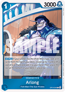 (042) One Piece TCG The Azure Sea's Seven Single: Arlong (OP14-042) (V.1) Rare