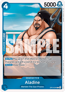 (043) One Piece TCG The Azure Sea's Seven Single: Aladine (OP14-043) Rare