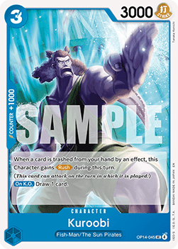(045) One Piece TCG The Azure Sea's Seven Single: Kuroobi (OP14-045) Uncommon