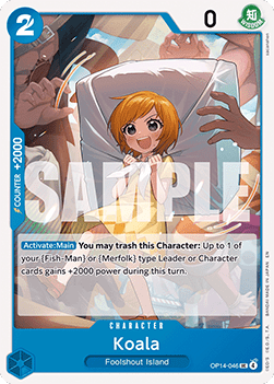 (046) One Piece TCG The Azure Sea's Seven Single: Koala (OP14-046) Uncommon