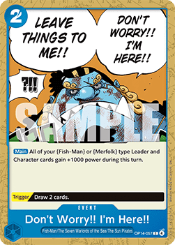 (057) One Piece TCG The Azure Sea's Seven Single: Don't Worry!! I'm Here!! (OP14-057) Common