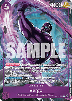 (061) One Piece TCG The Azure Sea's Seven Single: Vergo (OP14-061) (V.2) Alternate Art