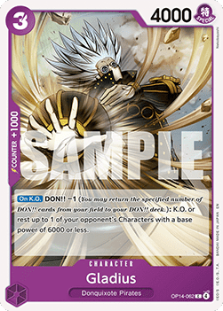 (062) One Piece TCG The Azure Sea's Seven Single: Gladius (OP14-062) Common