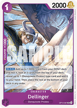 (067) One Piece TCG The Azure Sea's Seven Single: Dellinger (OP14-067) Uncommon