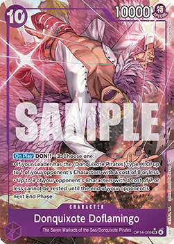 (069) One Piece TCG The Azure Sea's Seven Single: Donquixote Doflamingo (OP14-069) (V.2) Alternate Art