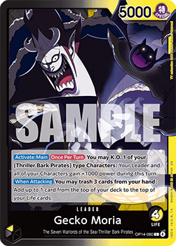 (080) One Piece TCG The Azure Sea's Seven Single: Gecko Moria (OP14-080) (V.1) Leader