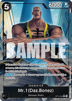 (090) One Piece TCG The Azure Sea's Seven Single: Mr.1(Daz.Bonez) (OP14-090) (V.2) Alternate Art